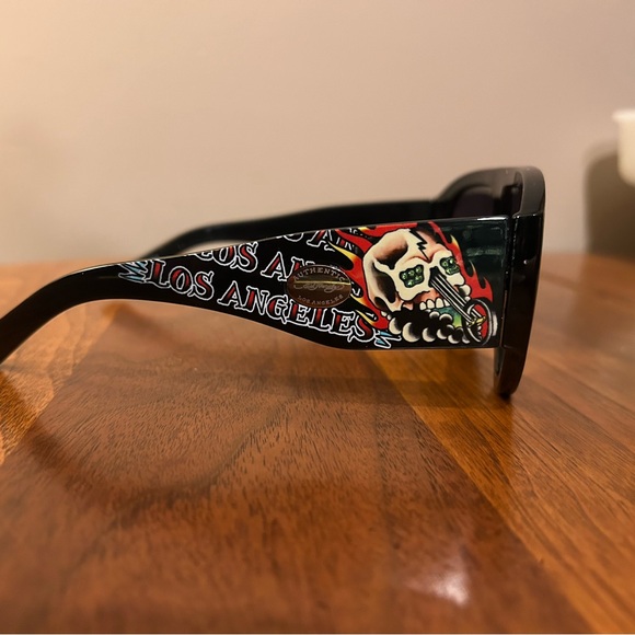 Ed Hardy black sunglasses skull rhinestones tattoos Las Angela’s NEW Y2K style main image 5